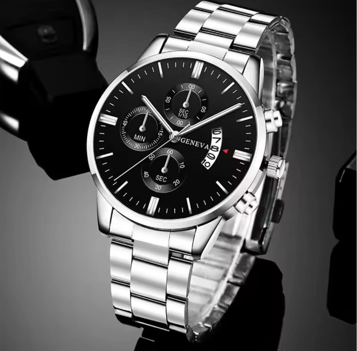 Orologio da Uomo Elegante Deyros – Design Minimalista in Acciaio, Movimento al Quarzo con Calendario