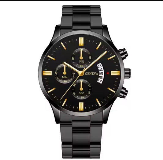 Orologio da Uomo Elegante Deyros – Design Minimalista in Acciaio, Movimento al Quarzo con Calendario